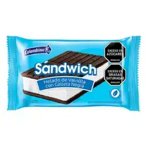 Helado Colombina Sandwich Vainilla Galleta Chocolate